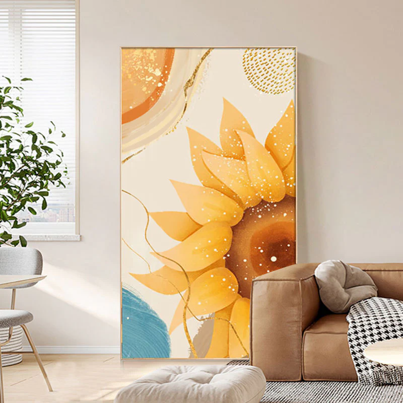 Large Floral Painting Framed Canvas Wall Art - 100cm x 50cm - Image 3