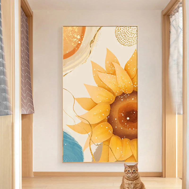 Large Floral Painting Framed Canvas Wall Art - 100cm x 50cm - Image 4