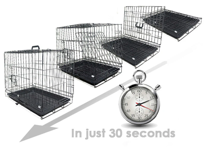 Large Foldable Metal Pet Dog Cage - Image 4