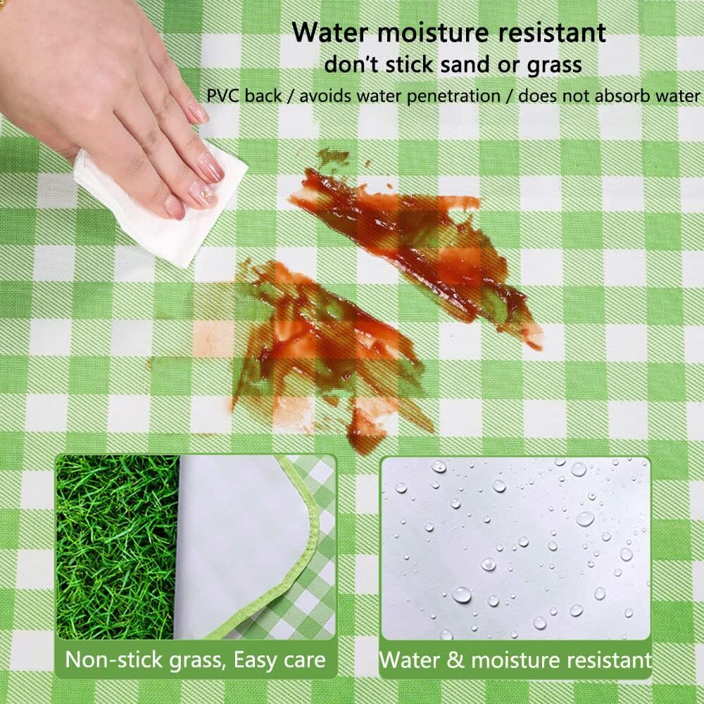 Large Foldable Waterproof Outdoor Picnic Rug Blanket Camping Beach Play Mat (2m x 1.5m, Red) - Image 11