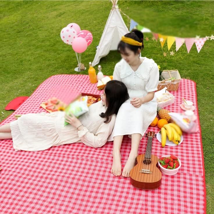 Large Foldable Waterproof Outdoor Picnic Rug Blanket Camping Beach Play Mat (2m x 1.5m, Red) - Image 14