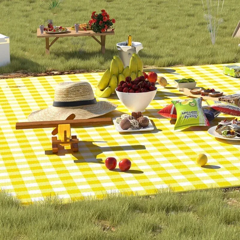 Large Foldable Waterproof Outdoor Picnic Rug Blanket Camping Beach Play Mat (2m x 1.5m, Yellow) - Image 10