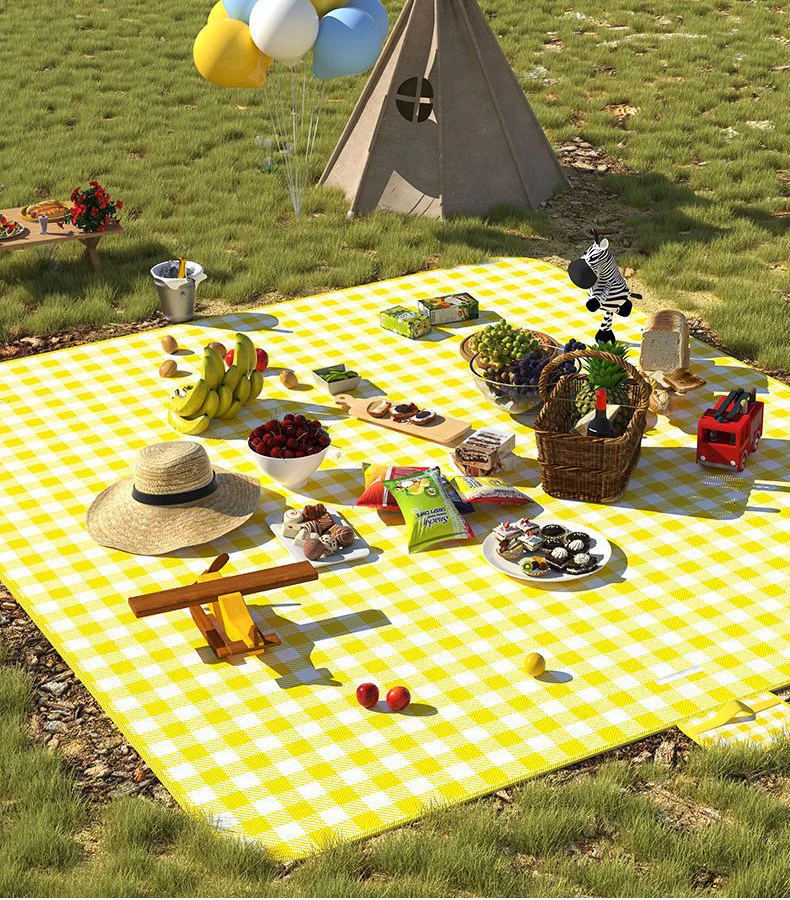 Large Foldable Waterproof Outdoor Picnic Rug Blanket Camping Beach Play Mat (2m x 1.5m, Yellow) - Image 12