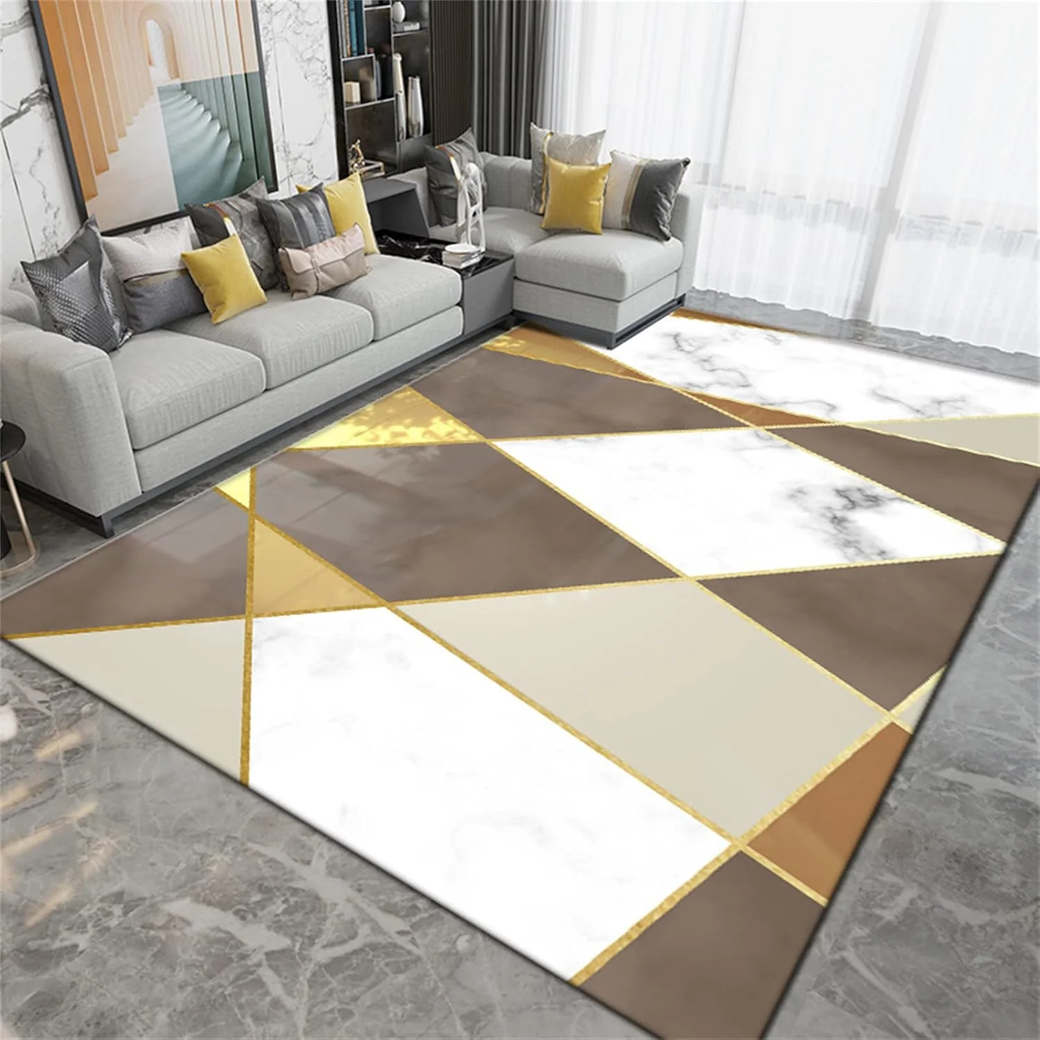 Large Golden Rug Carpet Mat (230 x 160) - Image 2