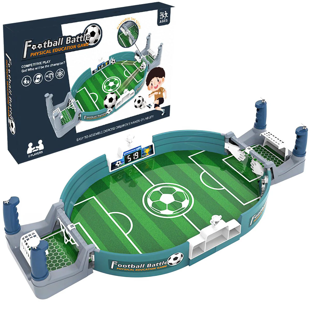 Large Interactive Tabletop Soccer Table Football Board Game Toy Set - Image 15