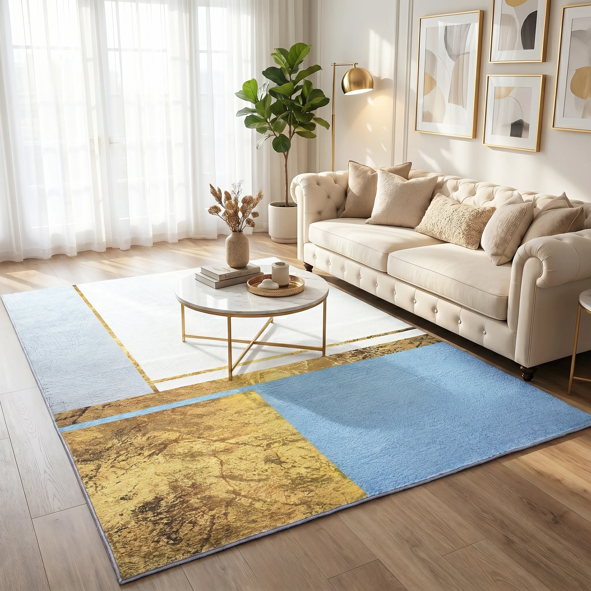 Large Lush Plush Brilliant Designer Carpet Rug (230 x 160) - Image 3