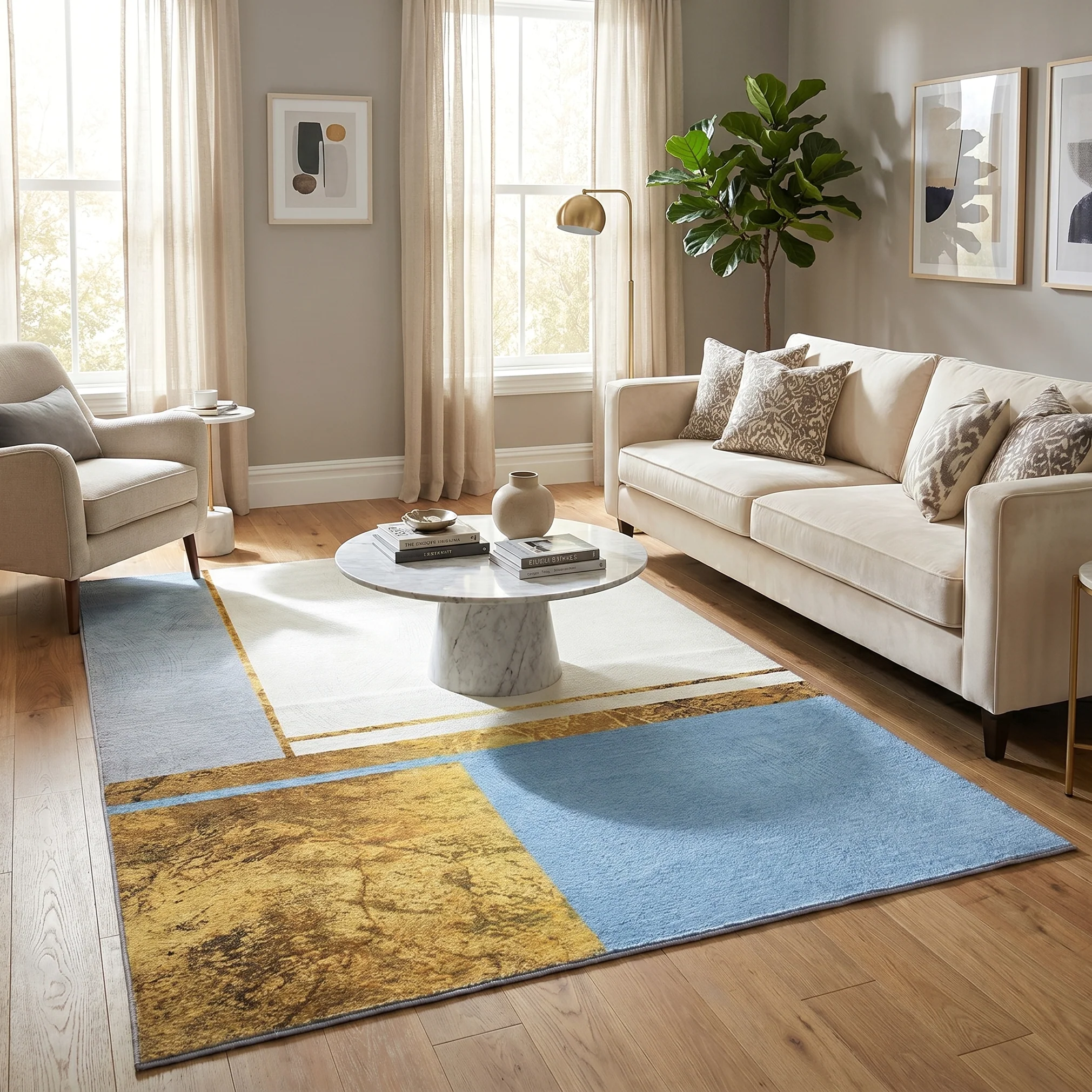 Large Lush Plush Brilliant Designer Carpet Rug (230 x 160) - Image 6