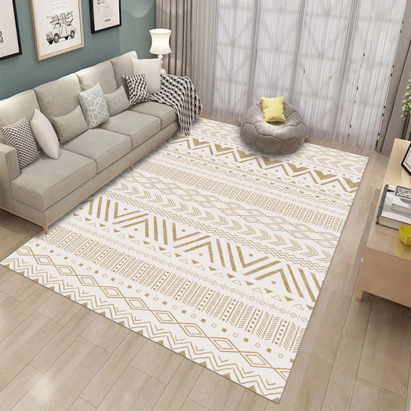Large Lush Plush Earthy Cotton Carpet Rug (230 x 160) - Image 5