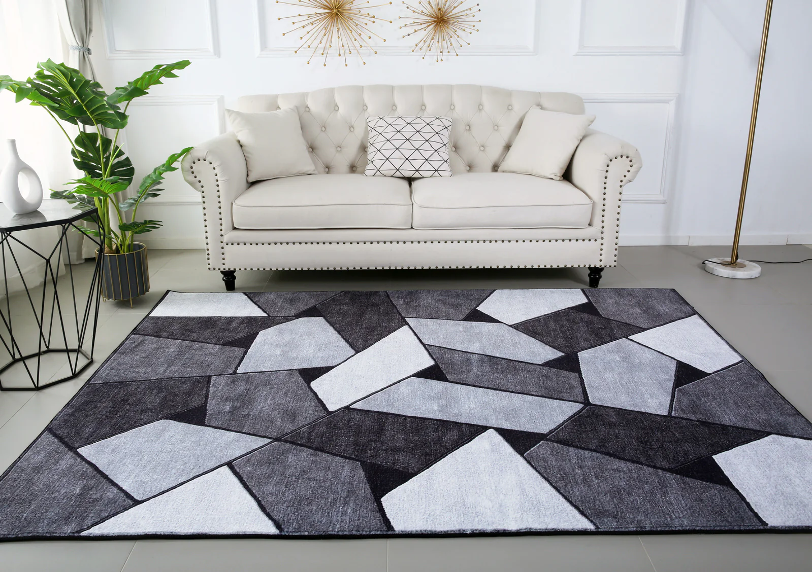 Large Lush Plush Rock Rug Carpet Mat (230 x 160) - Image 9