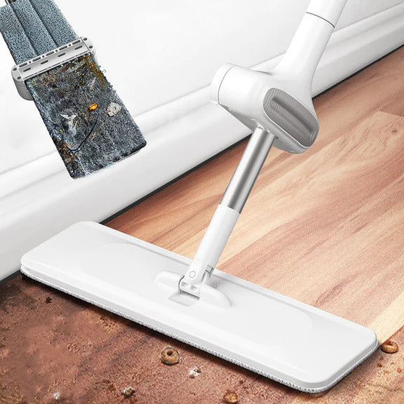 Large Microfibre Mop Flexible Floor Cleaner Hand Free Squeeze Cleaning Tool with 4 Mop Pads - Image 11