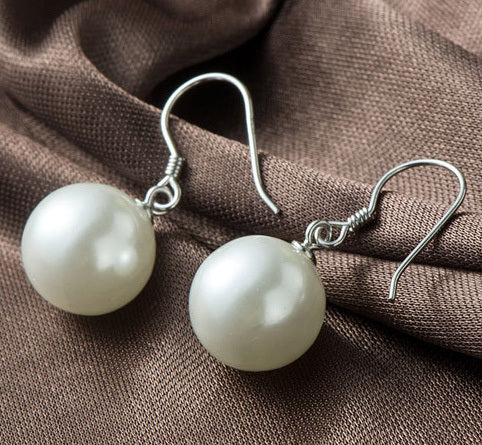 Large Pearl Drop Sterling Silver Earrings - Image 4