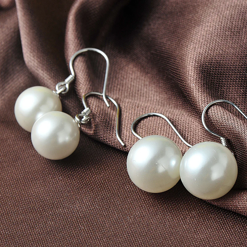 Large Pearl Drop Sterling Silver Earrings - Image 7