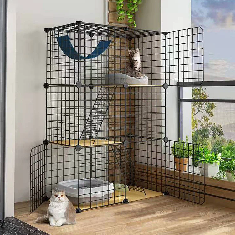 Large Pet Home Cat Cage Detachable Metal Wire Kennel Playpen Exercise Crate - Image 10