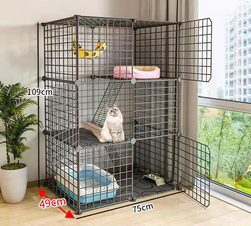 Large Pet Home Cat Cage Detachable Metal Wire Kennel Playpen Exercise Crate - Image 4