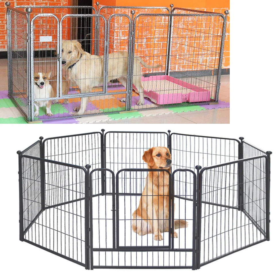 Large Premium Heavy Duty Metal Pet Dog Exercise Playpen Enclosure Fence Cage (80x90 x 6) - Image 21