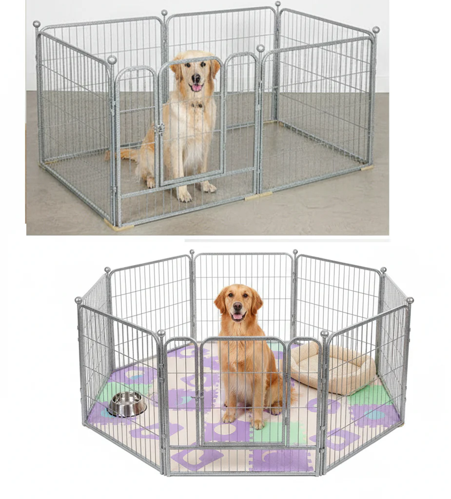 Large Premium Heavy Duty Metal Pet Dog Exercise Playpen Enclosure Fence Cage (80x90 x 6) - Image 8