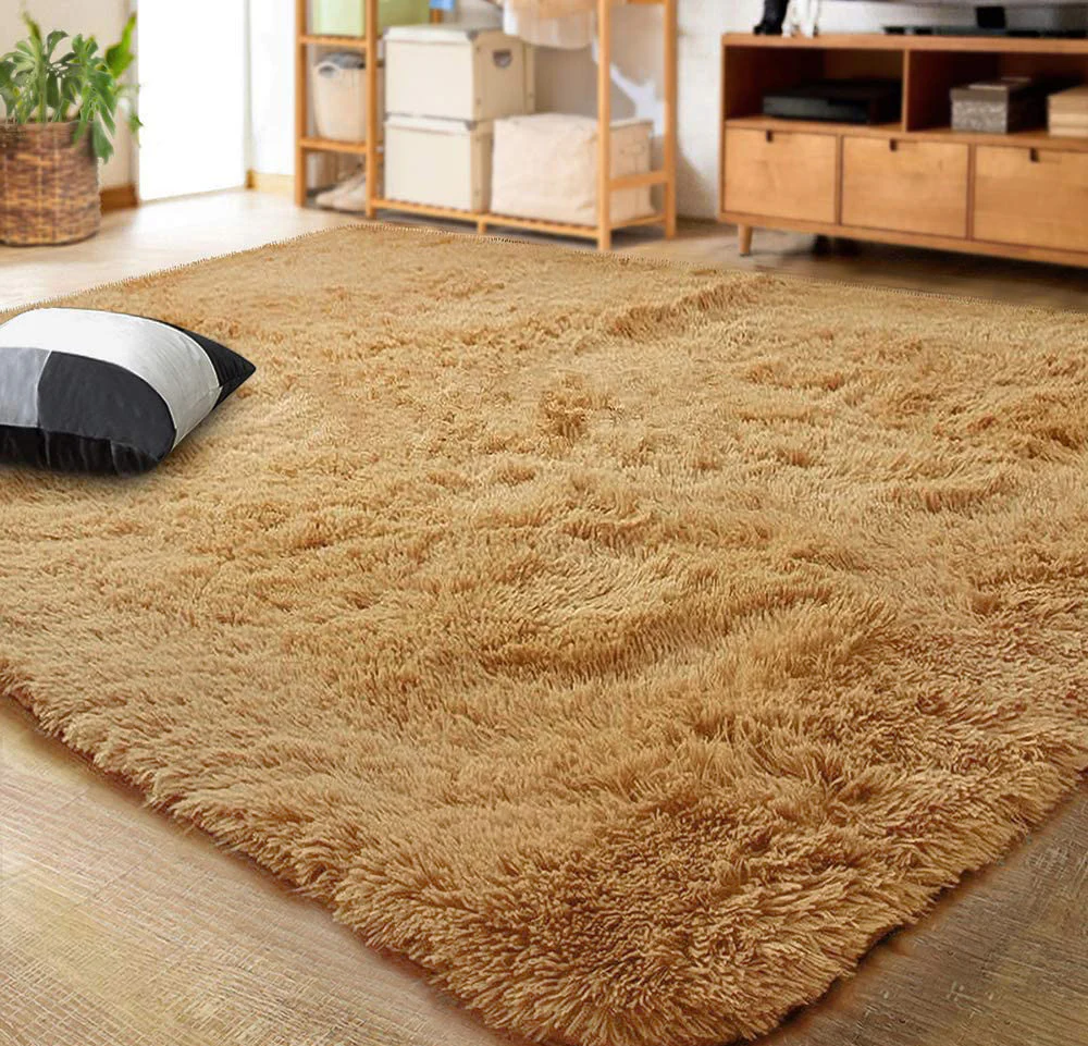 Large Soft Shag Rug Carpet Mat (Caramel, 230 x 160) - Image 15