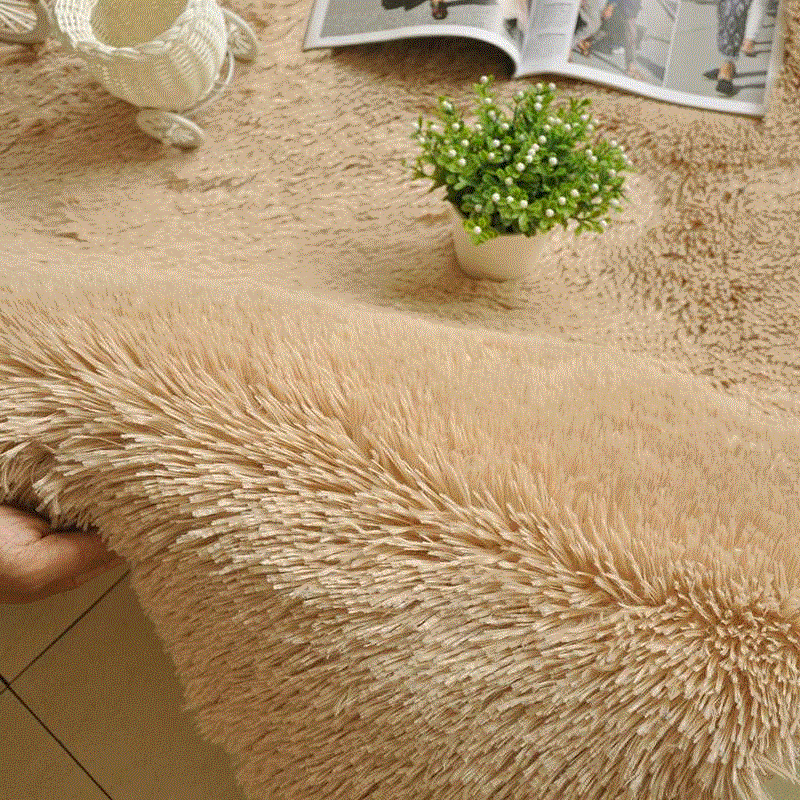 Large Soft Shag Rug Carpet Mat (Caramel, 230 x 160) - Image 9