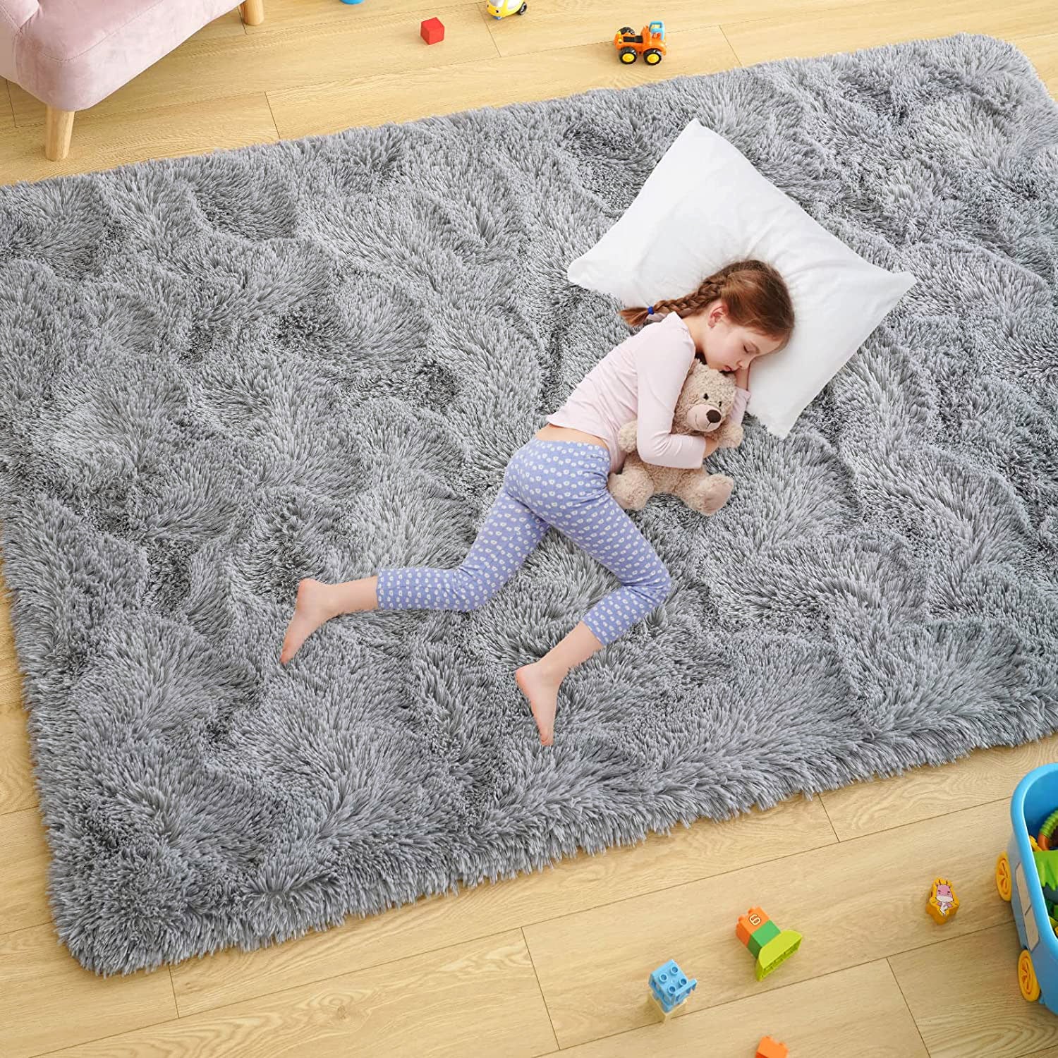 Large Soft Shag Rug Carpet Mat (Grey, 230 x 160) - Image 20