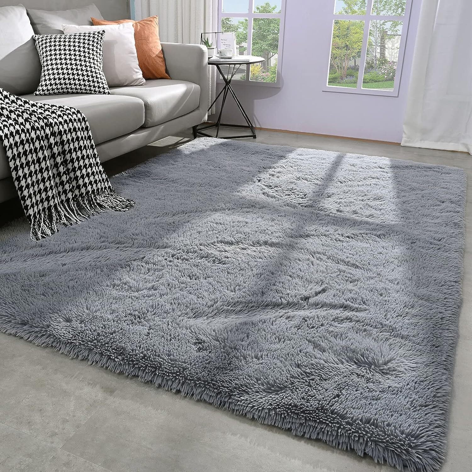 Large Soft Shag Rug Carpet Mat (Grey, 230 x 160) - Image 26