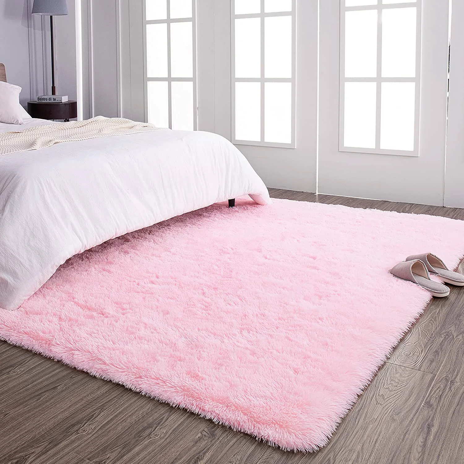 Large Soft Shag Rug Carpet Mat (Pink, 230 x 160) - Image 20