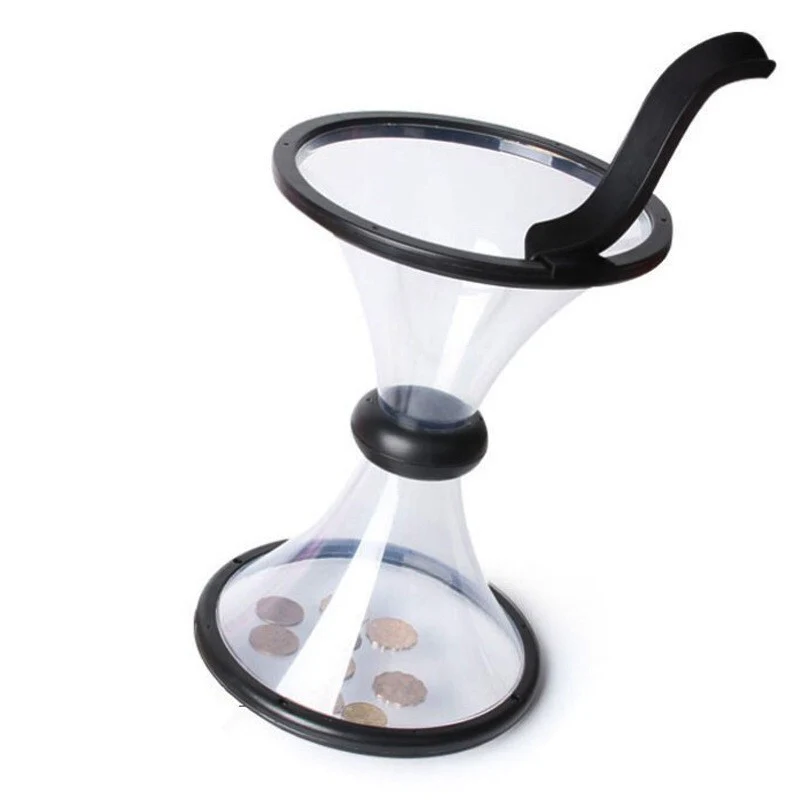 Large Spinning Vortex Piggy Bank Gravity Cash Saving Coin Collector Money Box - Image 3