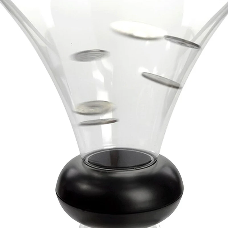 Large Spinning Vortex Piggy Bank Gravity Cash Saving Coin Collector Money Box - Image 6