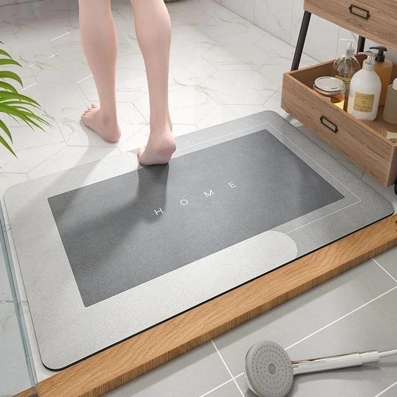 Large Super Absorbent Floor Bath Door Mat Non-Slip Rug Doormat (Light Grey, 60 x 90) - Image 10