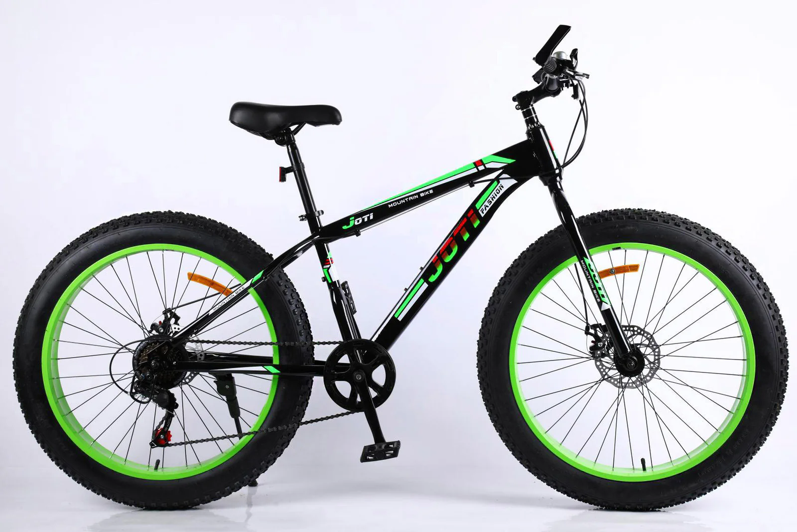 Large Tire Heavy Duty Fat Wheel Mountain Bike (Premium Green & Black Bicycle) - Image 7