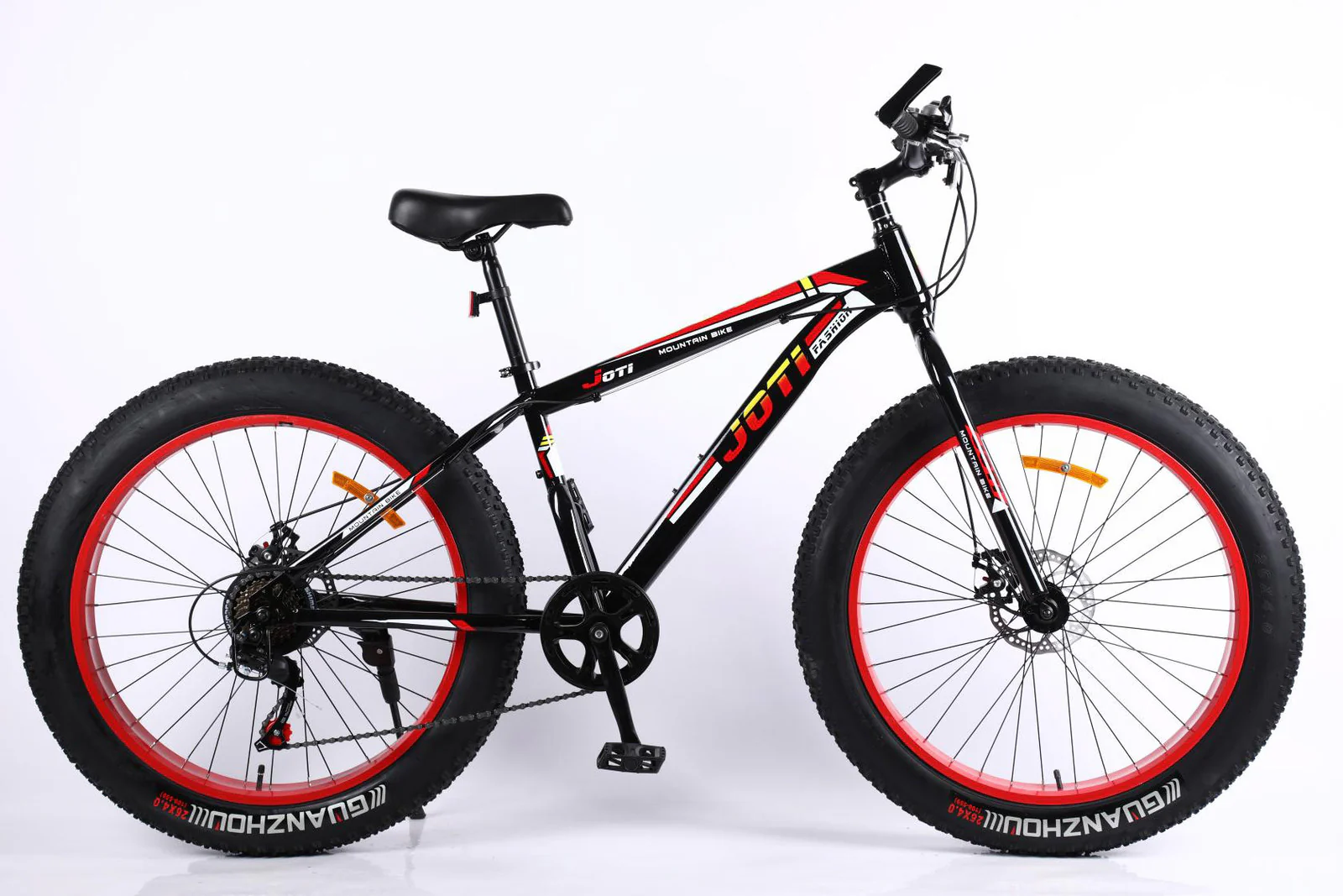 Large Tire Heavy Duty Fat Wheel Mountain Bike (Premium Red & Black Bicycle) - Image 9