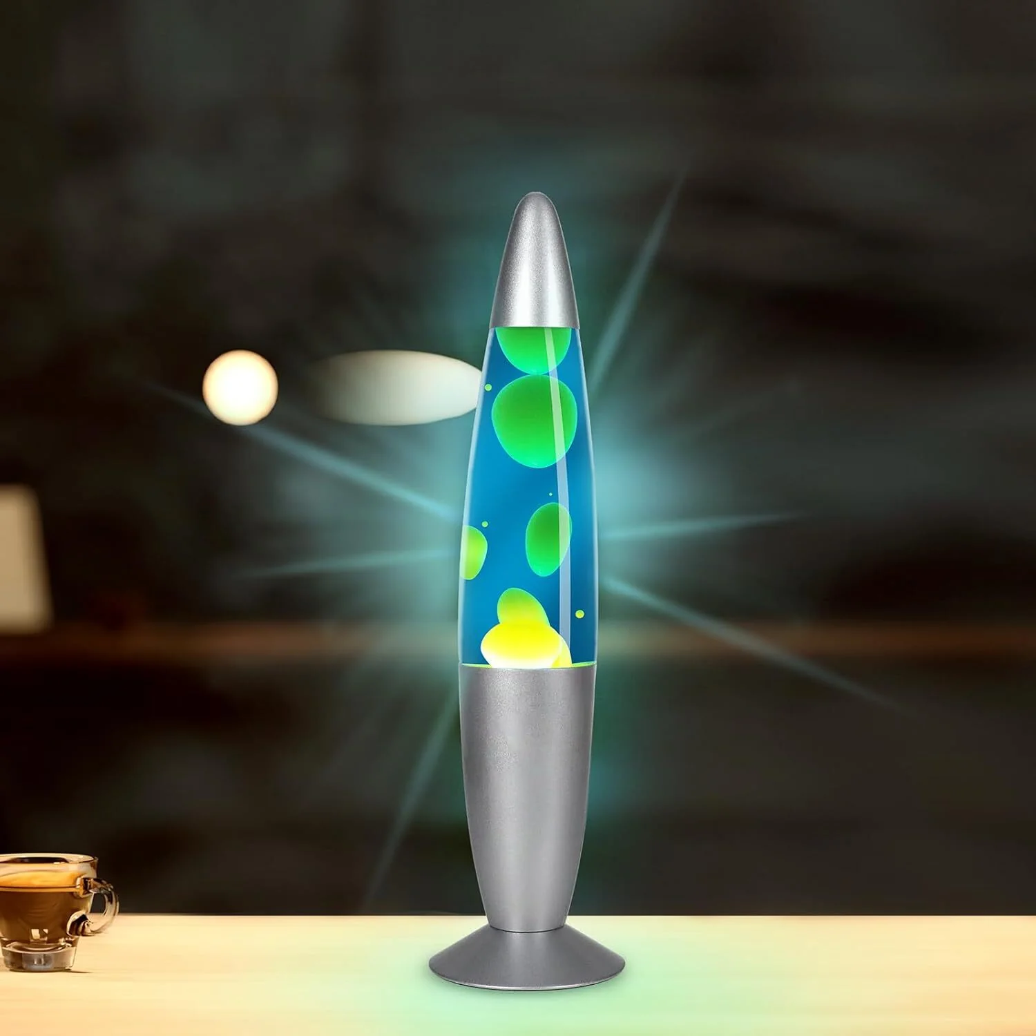 Lava Motion Volcano Lamp Home Decor Light - Blue - Image 2