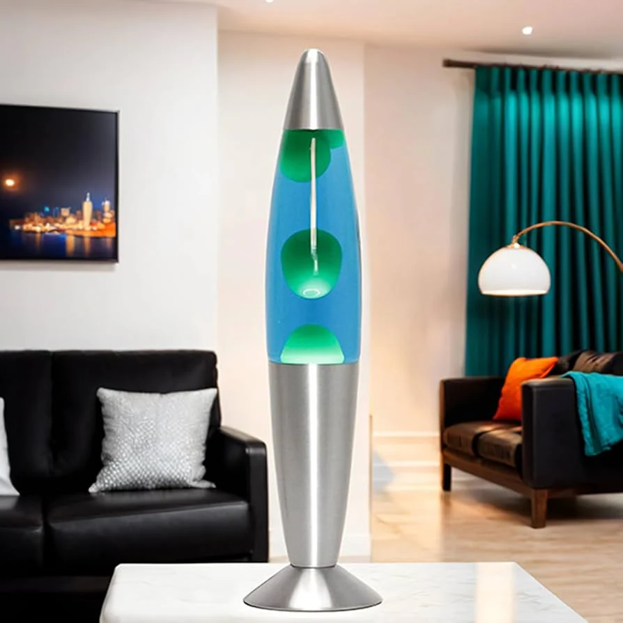 Lava Motion Volcano Lamp Home Decor Light - Blue - Image 4