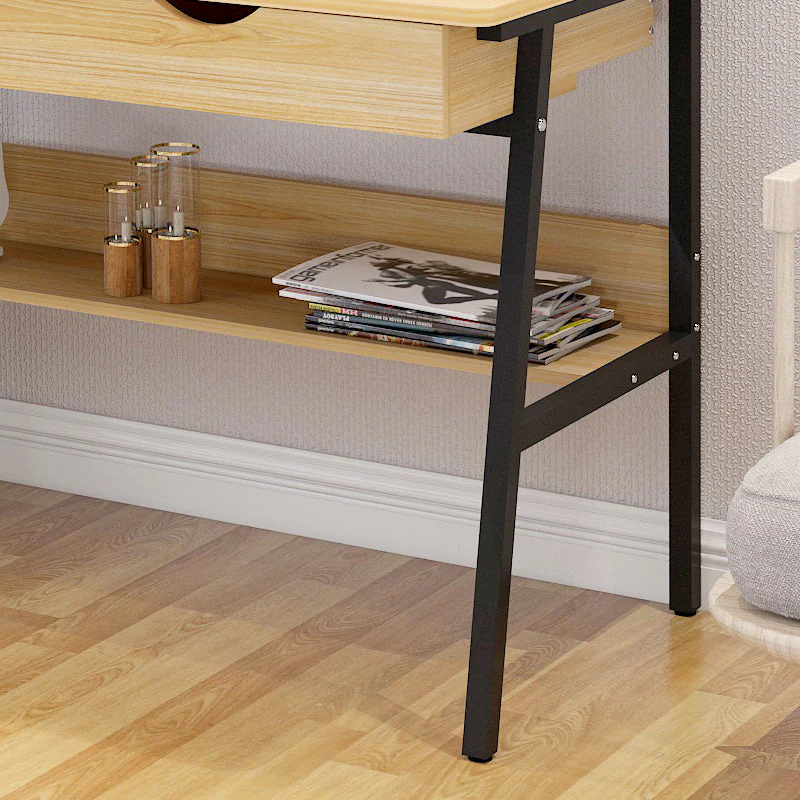 Liberty Computer Desk Workstation with Shelves & Drawers (Oak) - Image 7