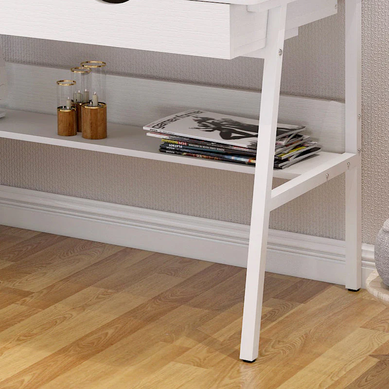 Liberty Computer Desk Workstation with Shelves & Drawers (White) - Image 6