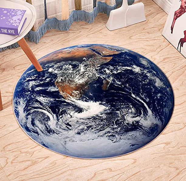 Lush Plush Infinity Earth Planet World Round Rug - Image 12