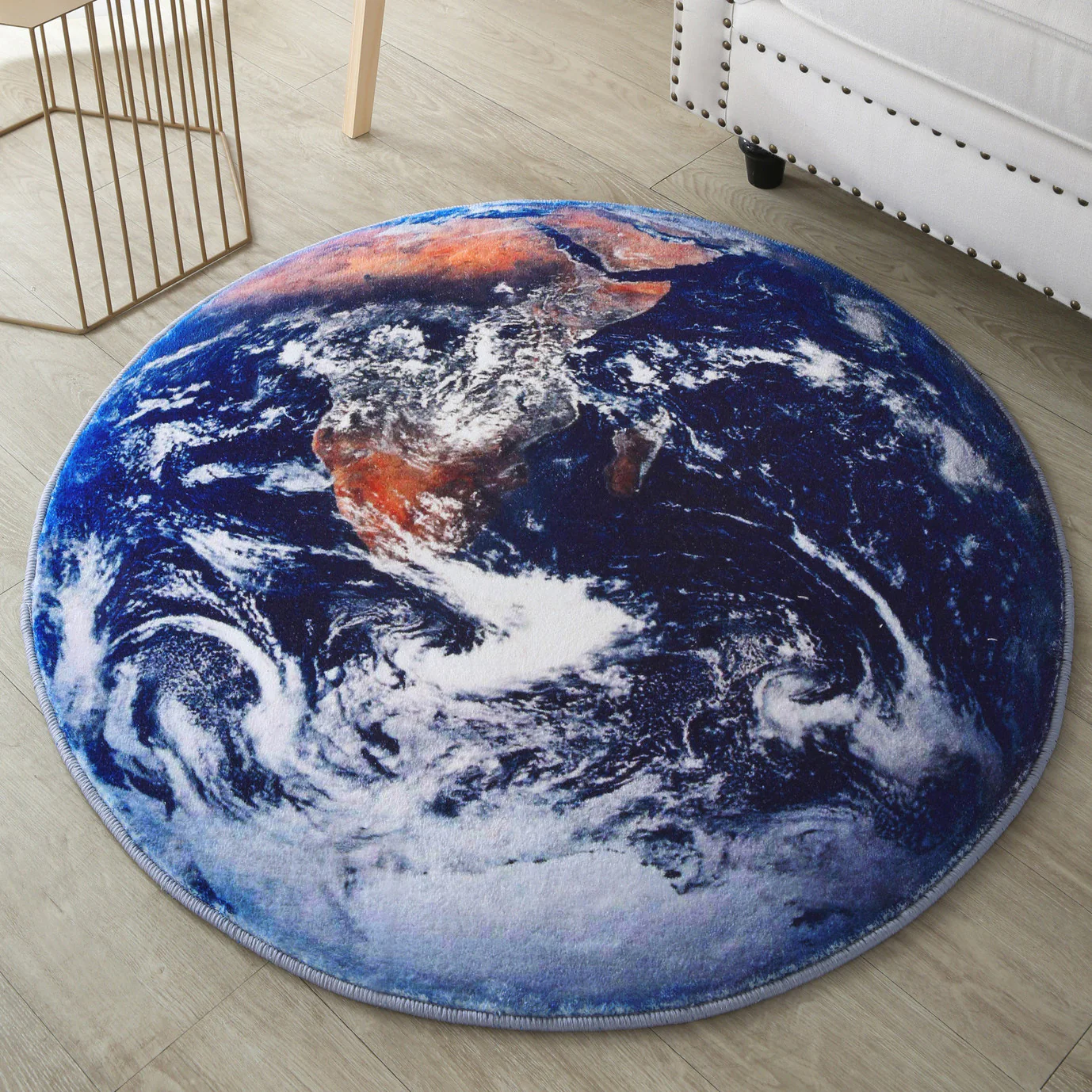 Lush Plush Infinity Earth Planet World Round Rug - Image 25