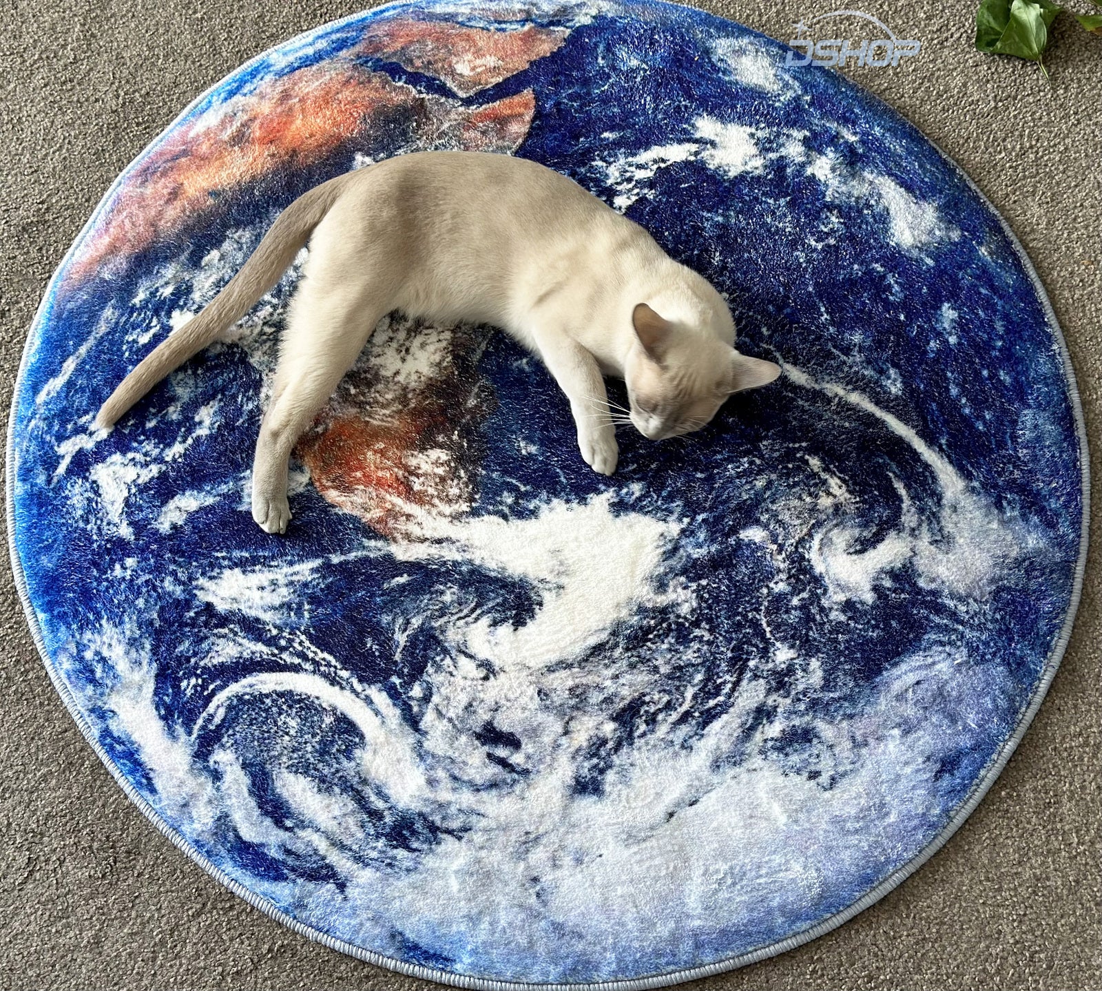 Lush Plush Infinity Earth Planet World Round Rug - Image 4