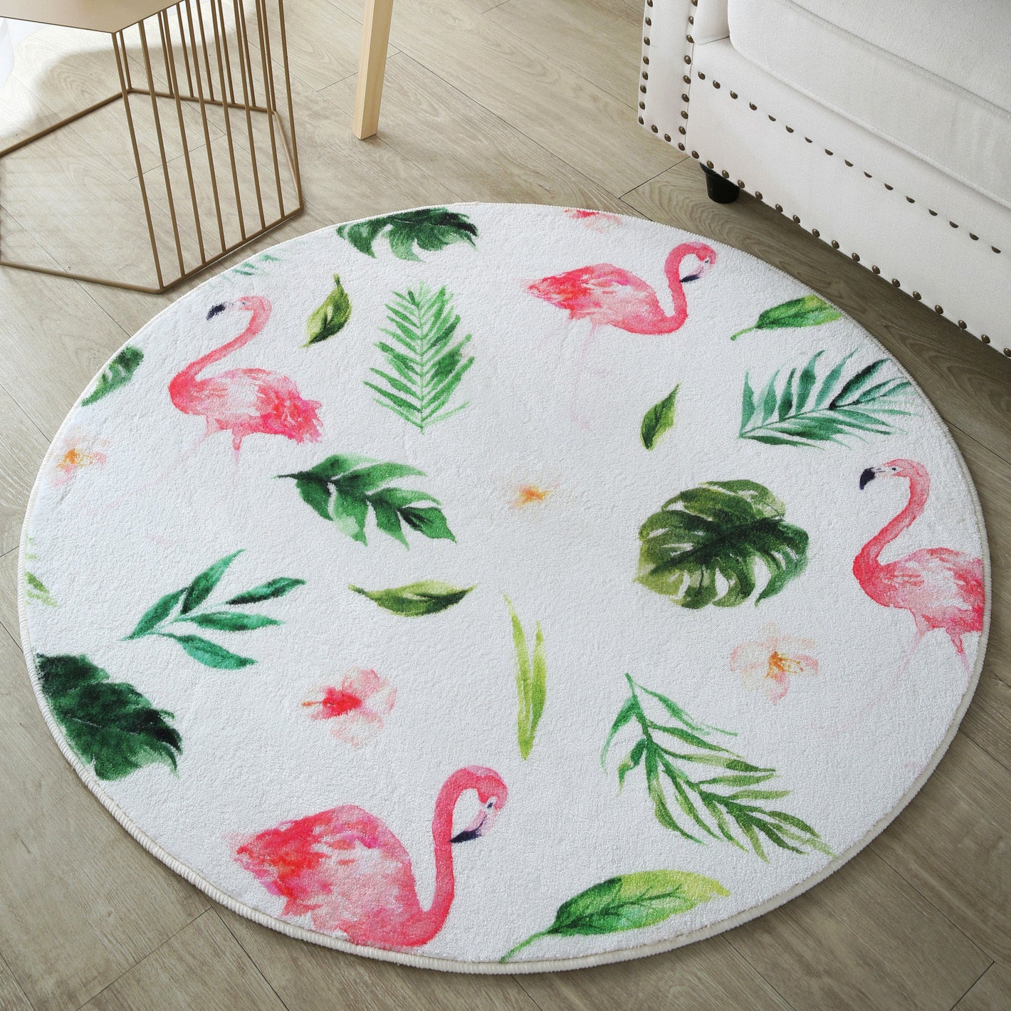 Lush Plush Infinity Round Tropical Rug - Image 15
