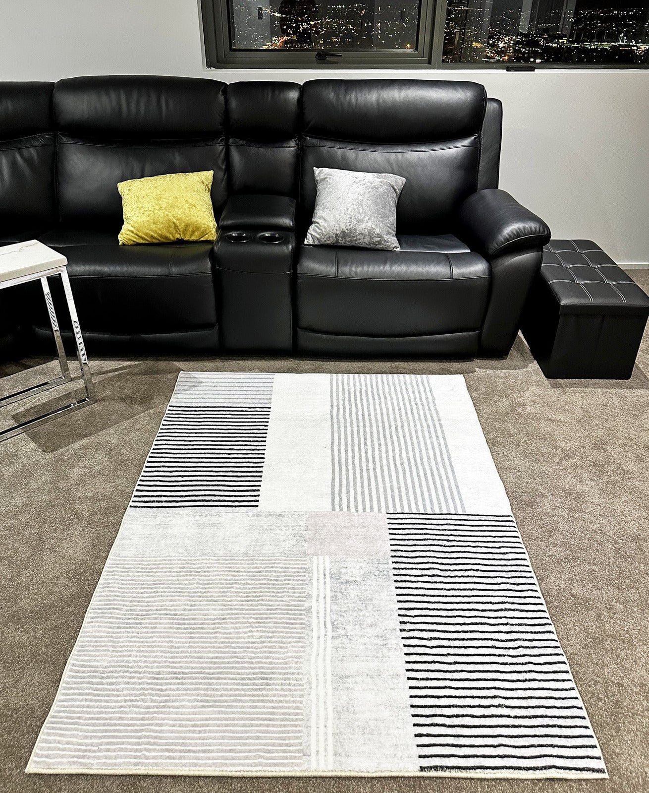 Lush Plush Reflection Bedroom/Living Room Cotton Carpet Area Rug (160 x 120) - Image 14