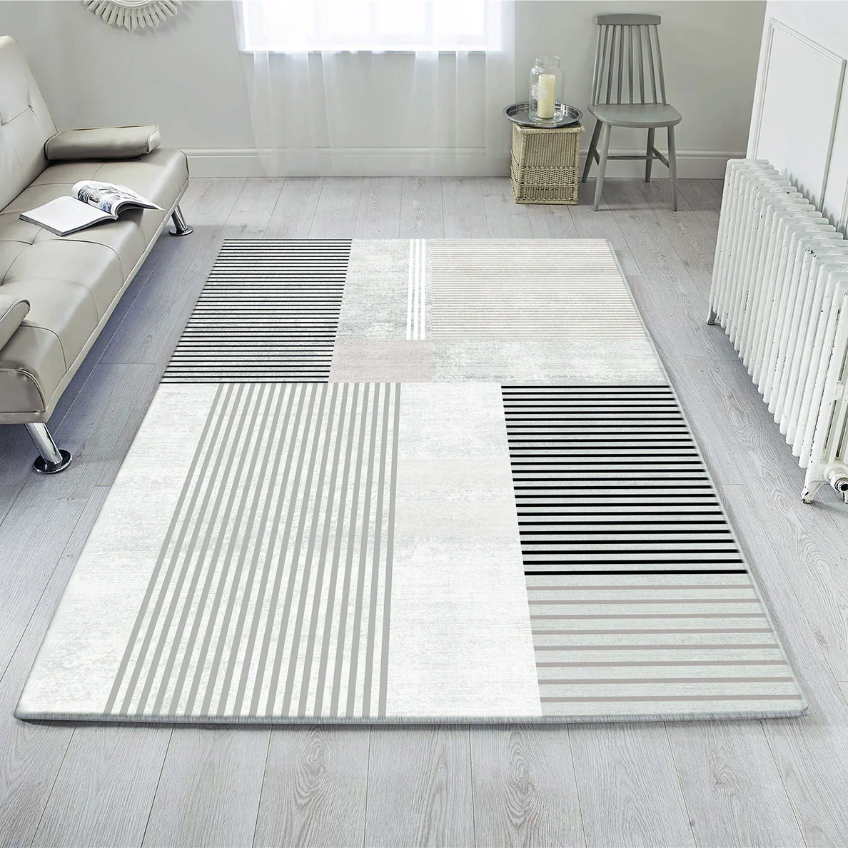 Lush Plush Reflection Bedroom/Living Room Cotton Carpet Area Rug (160 x 120) - Image 2