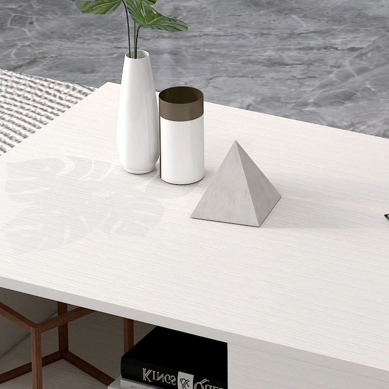Lusso Designer Wooden Coffee Table (White) - Image 5