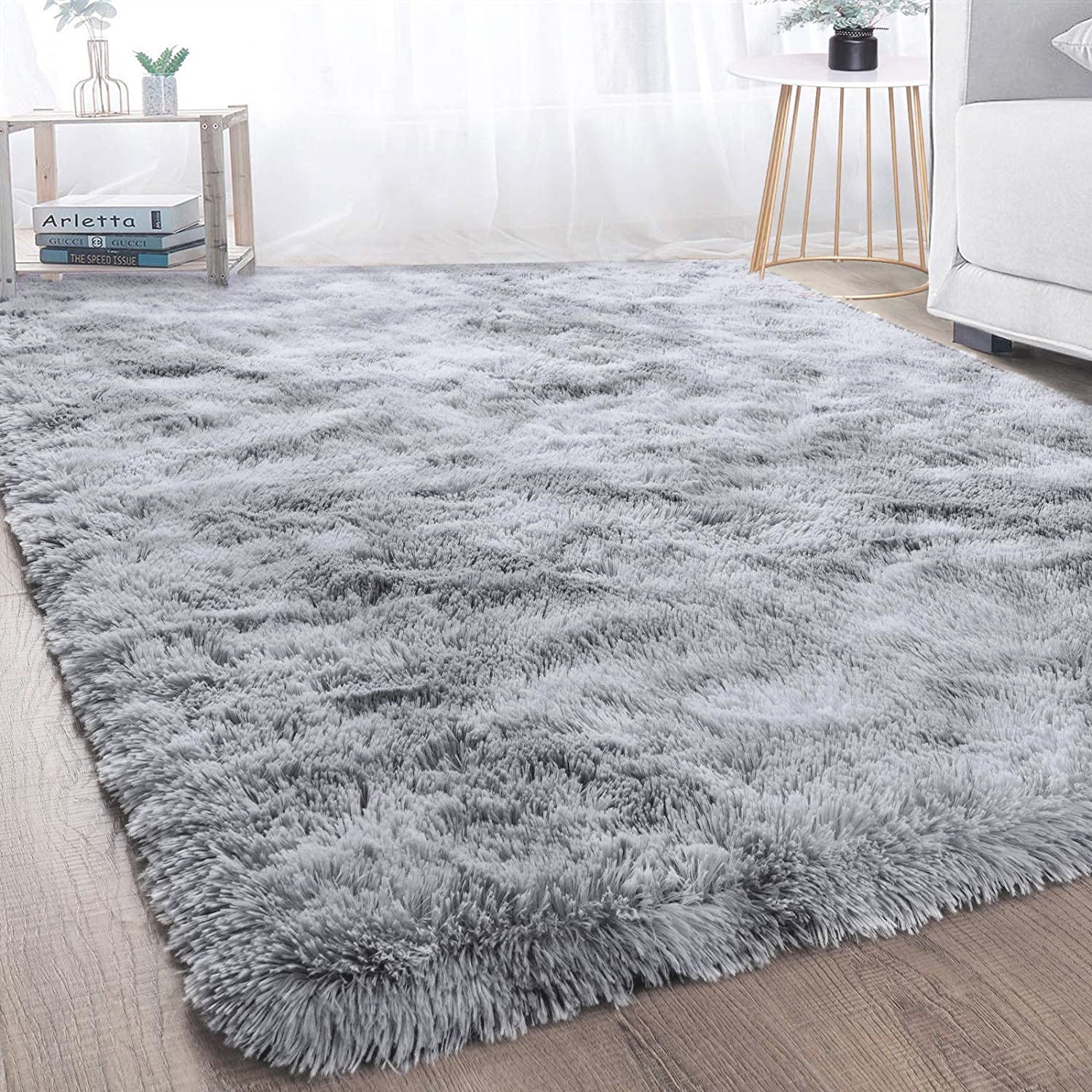 Luxe Bedroom/Living Room Comfortable Shag Rug (200 x 140, Platinum) - Image 17