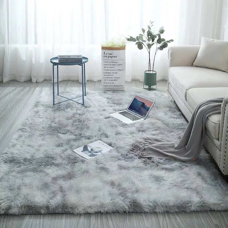 Luxe Bedroom/Living Room Comfortable Shag Rug (200 x 140, Platinum) - Image 2