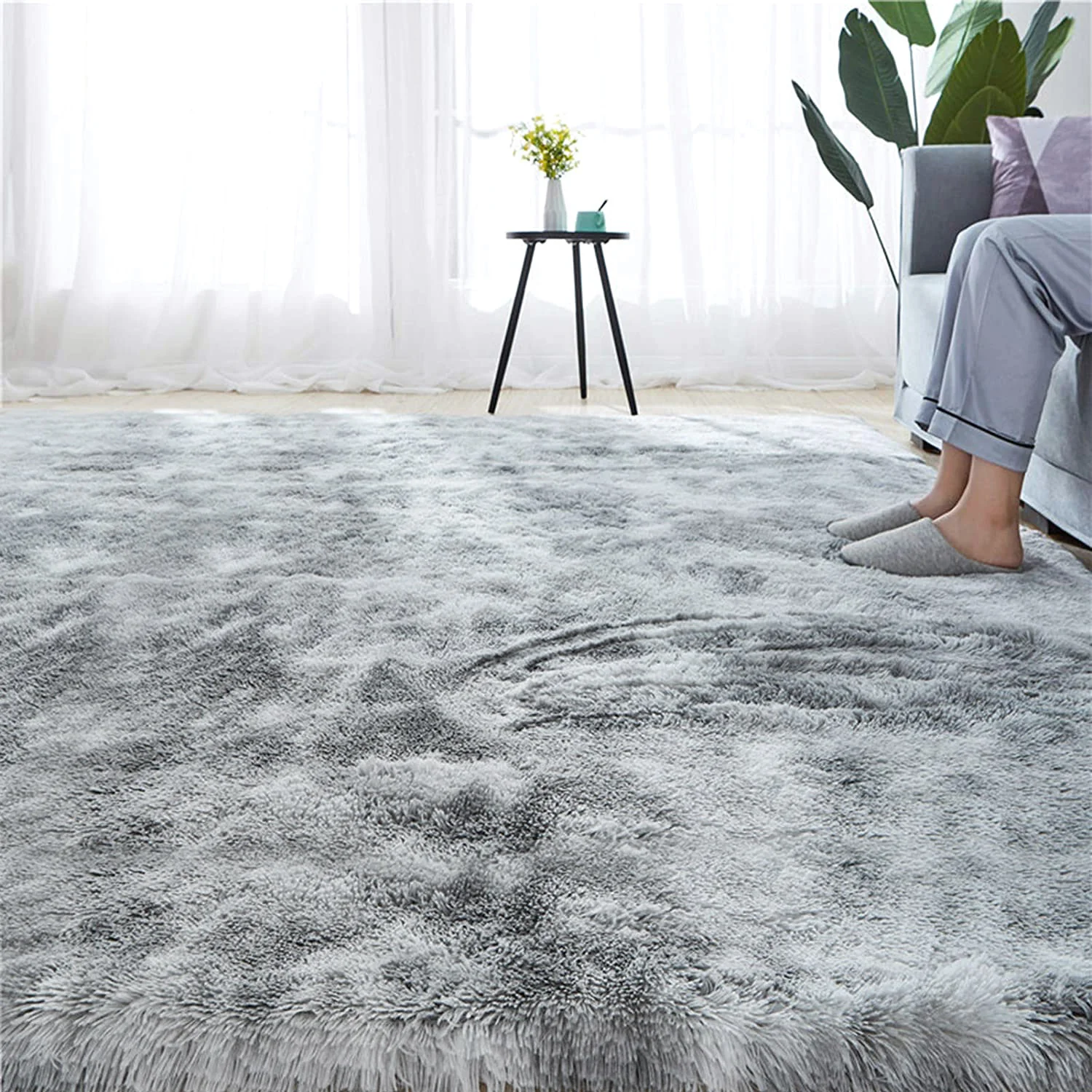 Luxe Bedroom/Living Room Comfortable Shag Rug (200 x 140, Platinum) - Image 20