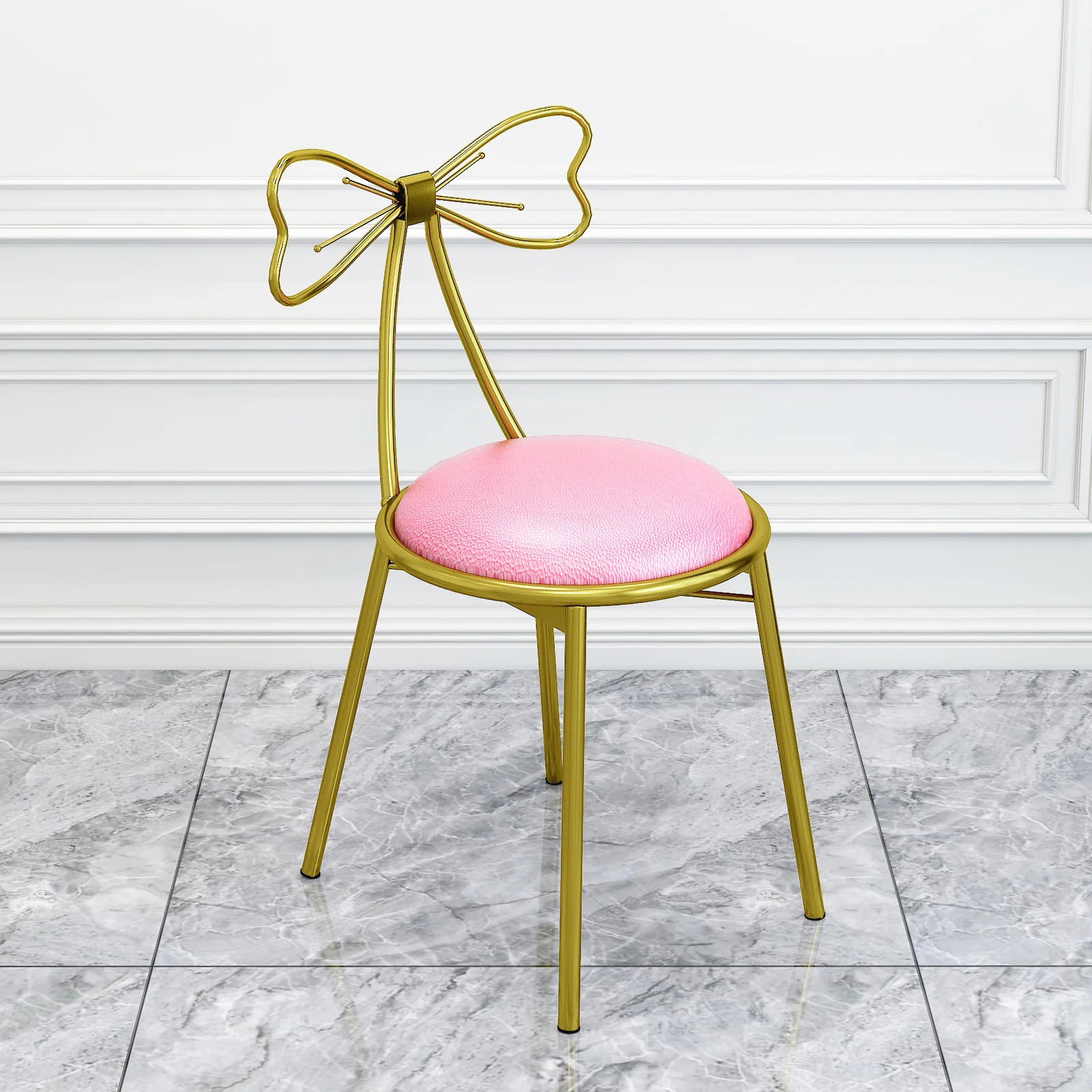 Luxe Butterfly Bow Dressing Dining Upholstered Chair - Image 6