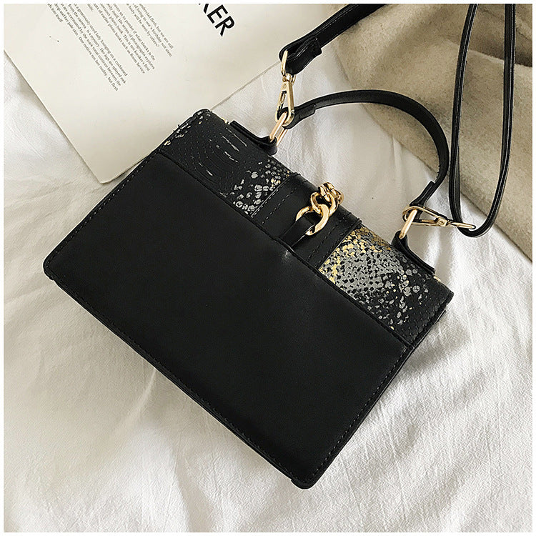 Luxe Designer Handbag Metal Studs Tote Satchel Bag Purple - Image 12