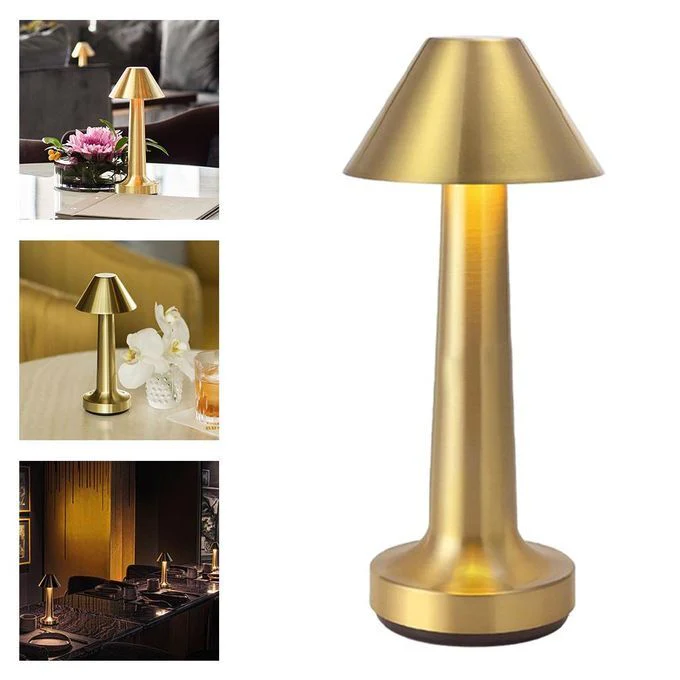Luxe Designer LED Table Lamp Cordless Touch Sensor Night Light (Gold) - Image 11