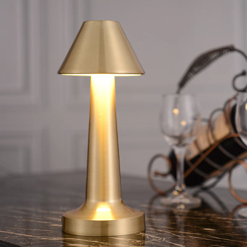 Luxe Designer LED Table Lamp Cordless Touch Sensor Night Light (Gold) - Image 12