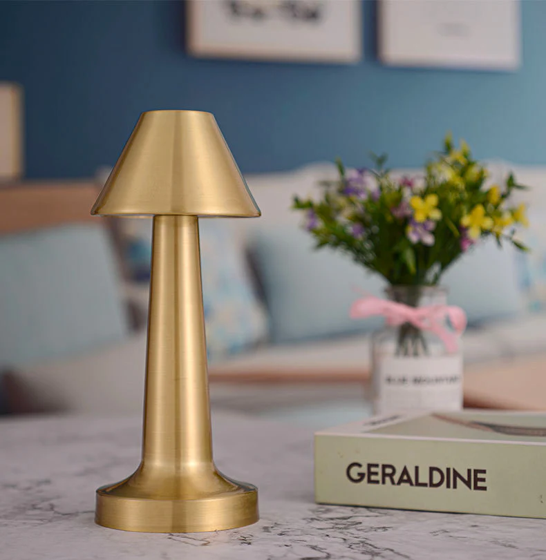 Luxe Designer LED Table Lamp Cordless Touch Sensor Night Light (Gold) - Image 8