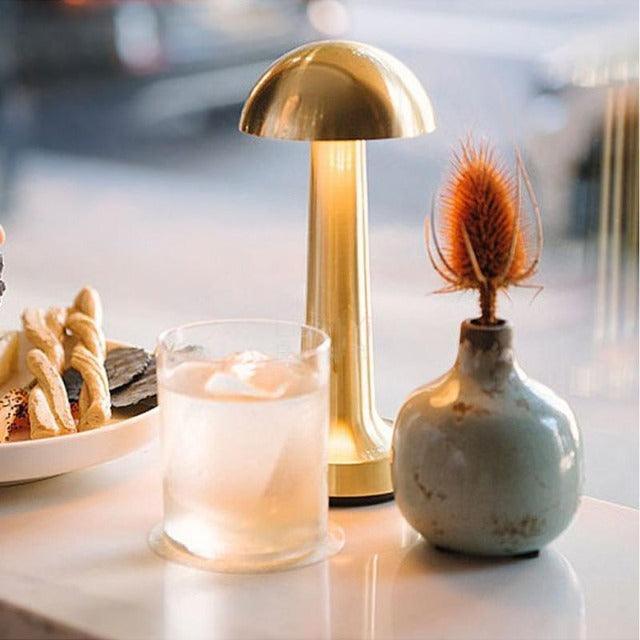 Luxe Designer LED Table Lamp Cordless Touch Sensor Night Light (Gold, Dome) - Image 10